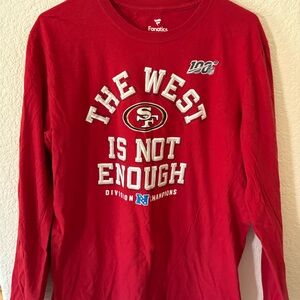 Fanatics Red Long Sleeve Tee 49ers